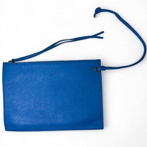 Balenciaga Blue Leather Wristlet - NWOT
